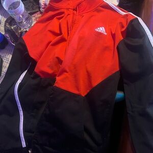 Adidas Red and Black Sports Jacket